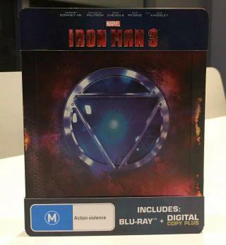 Iron Man 3 (blu - Ray Steelbook) Marvel Studios Jb Hi - Fi Rare & Oop Like