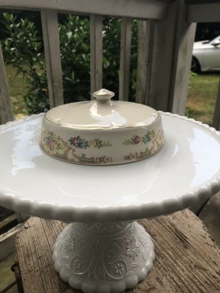 Rare Vintage Mt Clemens Round Covered Butter Dish Lid Only -