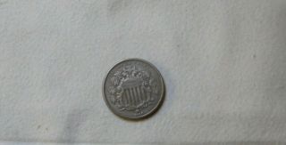 1866 P Shield Nickel with Rays - ERROR AU Quality.  This is a rare find. 4