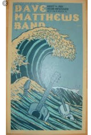 Dave Matthews Band West Palm Beach 8/14/09 Poster,  Numbered 241/600,  Rare
