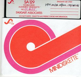 Ithistory (198x) Rare Shugart Sa129 Alignment Diskette Double - Sided