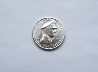 Rare 1947 Brilliant Unc (bu) Philippines Silver One Peso General Macarthur