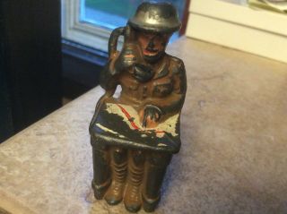 Vintage Rare Manoil Toy Metal Lead Military WW1/WW2 Communication ' s Soldier 6