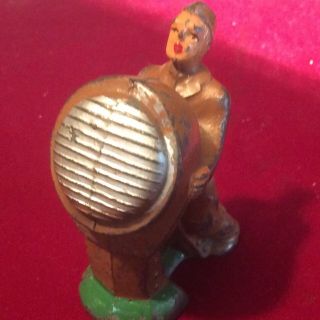 Vintage Military Toy Metal Cast Soldier Ww1/ww2 Usa Light Signal Rare