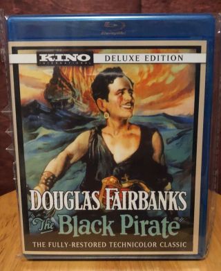 The Black Pirate Blu - Ray Deluxe Edition Kino Oop Rare Douglas Fairbanks