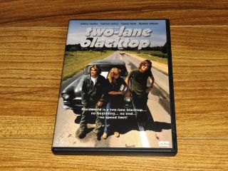 Two - Lane Blacktop Dvd,  1999 - Rare,  Anchor Bay - James Taylor,  Dennis Wilson
