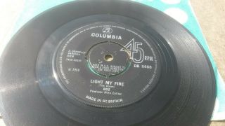 BOZ (BURRELL) of KING CRIMSON - LIGHT MY FIRE - RARE 1968 COLUMBIA DB 8468 - Vg, 2