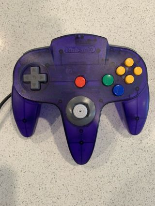 Nintendo 64 Authentic Funtastic Grape Purple N64 Oem Atomic Controller - Rare