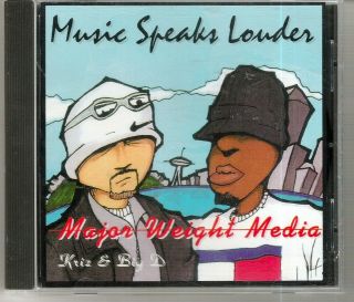 Major Weight Media " Music Speaks Louder " Og G - Funk Seattle Rap Rare Lil Kriz 97