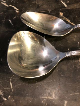 Princess House Barrington Large Serving Spoons Set of Stainless Steel RARE 2