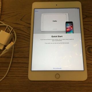 Apple iPad mini 4 128GB,  Wi - Fi,  7.  9in - Gold WOW Rarely,  in orig box 5