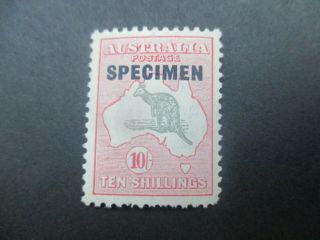 Kangaroo Stamps: 10/ - Specimen C Of A Watermark - Rare (f317)
