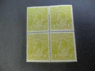 Kgv Stamps: C Of A Watermark Block Of 4 - Rare (g24)