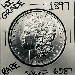 1897 Morgan Silver Dollar Hi Grade U.  S.  Rare Coin 6587