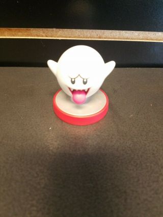 Boo Amiibo Red Base Nintendo Loose Rare Glow In The Dark Figure