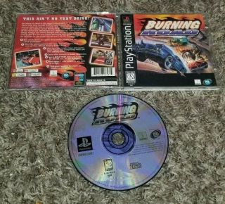 Burning Road Complete (sony Playstation 1,  Ps1) Rare Cib