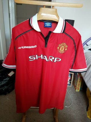 Rare Old Manchester United 1998 Football Shirt Size Xx Large