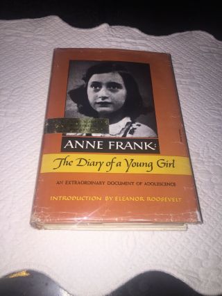 1st Ed.  Thus.  Anne Frank - Diary Of A Young Girl Rare Illustrated Binding 1967