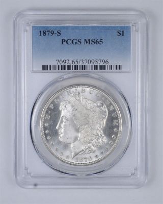 Ms - 65 1879 - S Morgan Silver Dollar - Pcgs - Rare In - Choice Unc 674