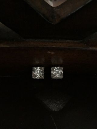 RARE Silpada Cubic Zirconia Sterling Silver Stud Earrings 8