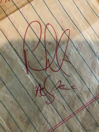 AC/DC - Fully Signed / Autographed notebook page - Vintage/Rare - Angus Young 5