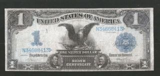 Rare Date Under Vernon/ Treat Eagle $1 1899 Silver Certificate