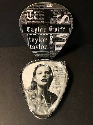 2018 Taylor Swift Tin Oversized Guitar Pick 5 " Coaster Set Reputation Tour Rare