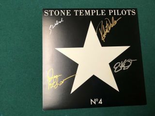 Rare 1999 Stone Temple Pilots No.  4 Album Promo Poster Signed S.  Weiland & Band