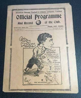 Tottenham Hotspur Vs Plymouth 1937 Football Programme 1930’s 30’s Rare Spurs