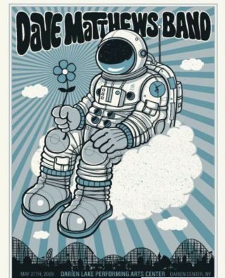 Dave Matthews Band Darien Lake May 27,  2009 Poster,  Numbered 55/400,  Rare