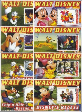 Disney Malawi 2006,  Mnh,  Set Of 16 Blocks Disney Heroes (rare)