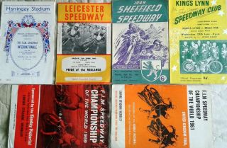 Speedway Programmes (12) Very Rare From 1947 - 1966 For Age