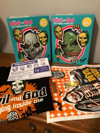 The Devil And God Are Raging Inside Me Masks And Shirt Treat Bag Rare