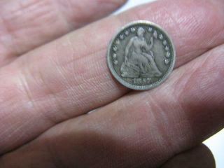 Rare 1857 P Seated Liberty 1/2 Dime Vf,  Rare Coin Nmf99