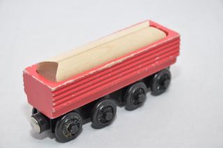 Red Sawmill Log Car (1999) First Edition / Rare Retired Thomas Wooden Train