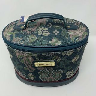Vintage American Tourister Tapestry Floral Carry On Train Case Luggage Bag Rare