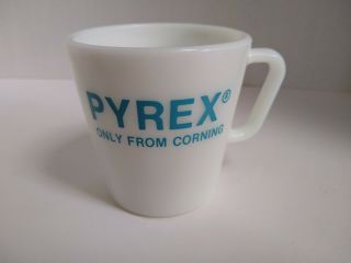 Vintage Rare Pyrex Advertising Coffee Cup Mug Milk Glass Only From Corning Lab