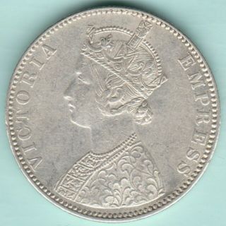 British India 1892 Victoria Empress One Rupee Ex Rare Coin