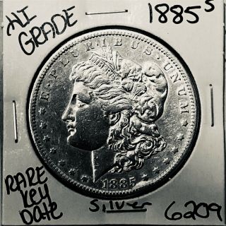 1885 S Morgan Silver Dollar Hi Grade U.  S.  Rare Key Coin 6209