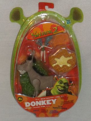 Shrek 2 Donkey Action Figure Kick Action 2004 Fairy Waffle Rare