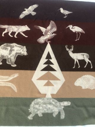 Revisable Pendleton Beaver State Iroquois Clans Blanket NYS Rare 78  x 62 6