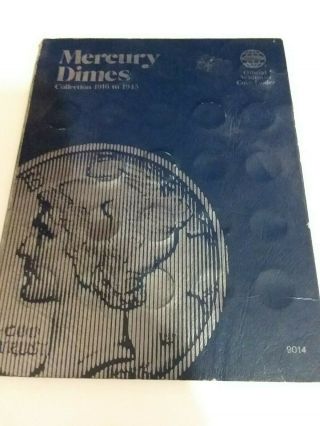 35 Mercury Dimes In Whitman Coin Book 90 Silver Rares $$