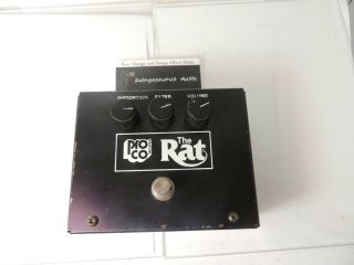 Vintage 1982 Proco Rat Distortion Effects Pedal Big Box Lm308 Ic Rare