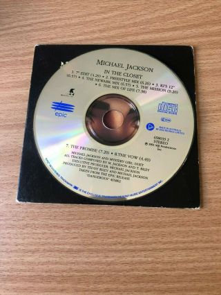 Michael Jackson In The Closet Australia CD Single CARDSLEEVE 658033 2 RARE 3