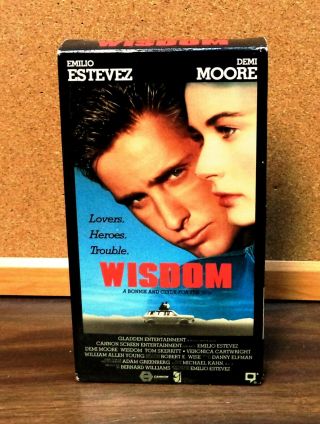 Wisdom (vhs 1987) Emilio Estevez,  Demi Moore,  Warner Bros.  Cannon Films Rare