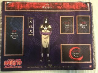 Official Naruto Bandai Playmat Ccg Tcg Orochimaru Tournament Prize.  Very Rare