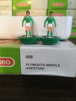 Subbuteo Lw Team - Plymouth Naestvad Ref 688.  Players Perfect.  Very Rare