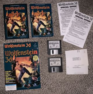 Wolfenstein 3d Ibm 3.  5 Inch Floppy Discs Extremely Rare Complete
