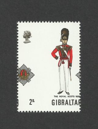Gibraltar Stamp Error Of Perf 2d Uniform Massive Shift Rare