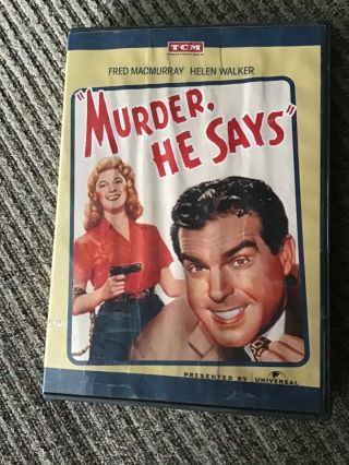 Murder,  He Says Rare Tcm Dvd Print,  Oop,  Fred Macmurray,  Manufactured On Demand
